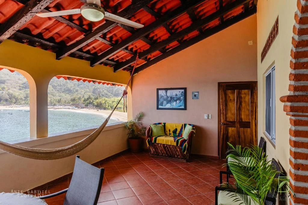 Vista aérea de un entorno de estancia en Yelapa